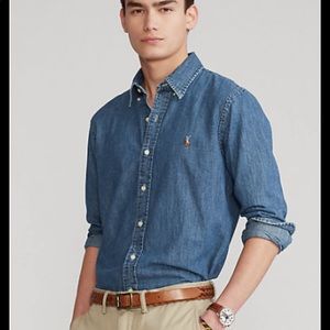 Ralph Lauren Men’s Classic Fit Denim Shirt, Size S